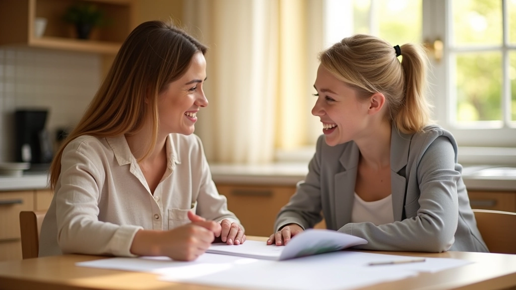 Parent and teenager discussing secondary school options and educational choices
